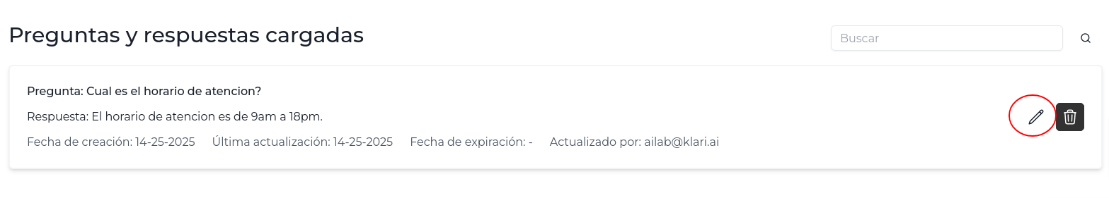 Editar Preguntas y respuestas